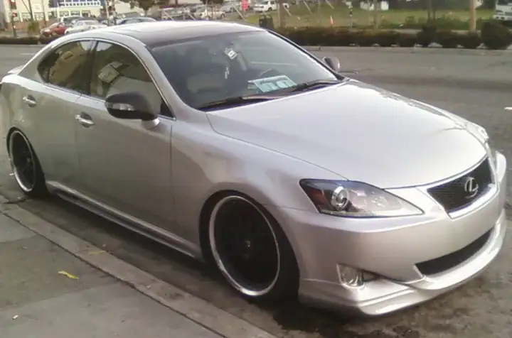Lexus IS with custom wheels worked on at Lombard Auto Body in San Francisco